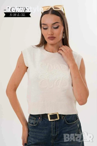 Дамски елек Loewe финно плетиво, снимка 2 - Елеци - 52218617