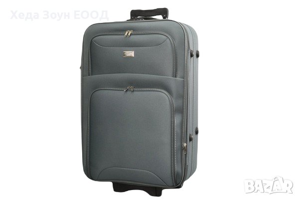 Куфар текстил голям 77 х 50 х 27 см / Син/Черен/Сив/Червен, снимка 2 - Куфари - 40852840