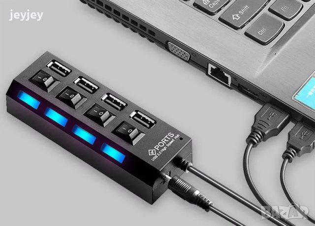 USB hub, снимка 1 - Кабели и адаптери - 42457973