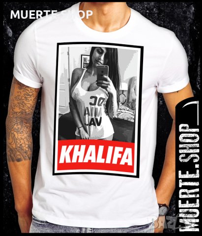 Тениска с щампа MIA KHALIFA SELFIE