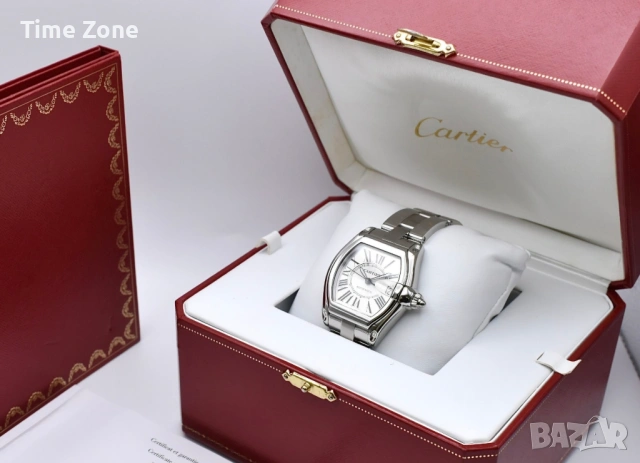 Cartier Roadster 44 x 37mm Steel White Dial Мъжки / Унисекс, снимка 2 - Дамски - 48183154