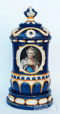 Старинна Руска ръчно рисувана с маслени бои дървена кутийка, снимка 2 - Антикварни и старинни предмети - 47751138