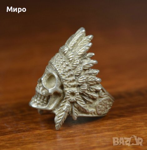 ЧЕРЕП РОКЕРСКИ ПРЪСТЕН МЪЖКИ ПРЪСТЕН , снимка 4 - Пръстени - 40900193