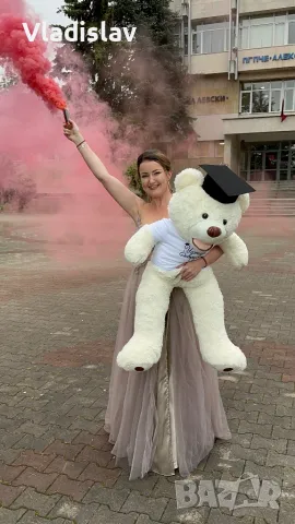 Плюшено мече Абитуриент в два размера, снимка 5 - Плюшени играчки - 49826516