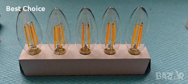 E14 LED димируеми 6W Топло бяло 2700K 600lm – Стъкло 5 пакета, снимка 4 - Крушки - 52917946