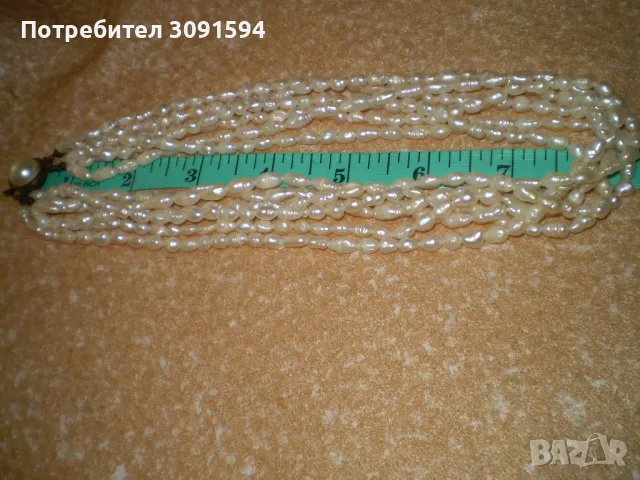 Огърлица от сладковадни    култивирани перли с 6 реда, снимка 9 - Колекции - 49491649
