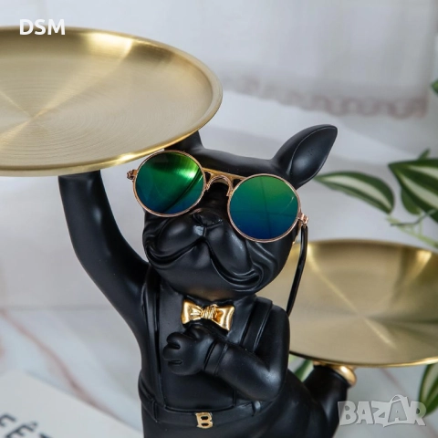 Нова Статуетка Куче Булдог с Табла - Поставка за Предмети  - 2 Варианта!, снимка 4 - Декорация за дома - 51622686