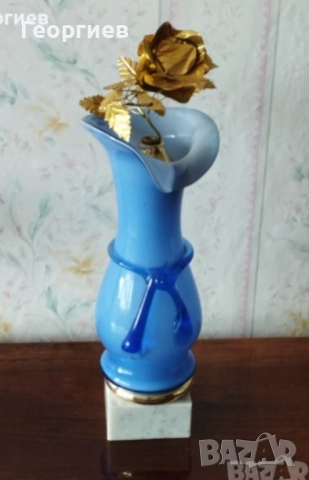 Вази керамика,цветно стъкло,метал,дърво., снимка 4 - Декорация за дома - 49420045