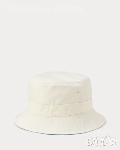 НОВА оригинална мъжка бяла шапка идиотка / bucket hat POLO RALPH LAUREN размер L / XL / 61 см от САЩ, снимка 4 - Шапки - 55900513