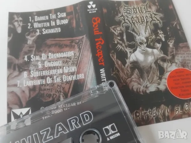 Soulreaper ‎– Written In Blood - оригинална death аудио касета Wizard