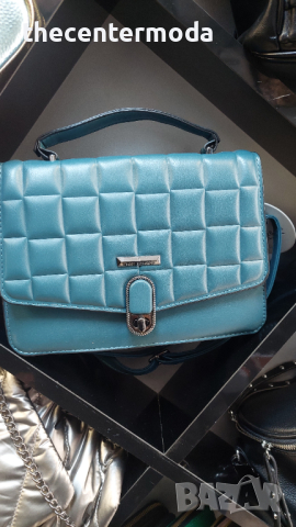 Дамска малка чанта петролено синьо, снимка 2 - Чанти - 44711313