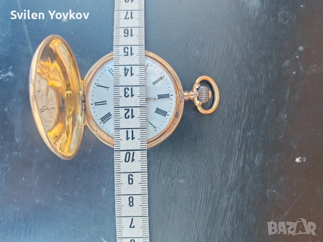 Продавам златен джобен часовник 14к на 121години , снимка 5 - Мъжки - 53865745