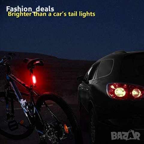 Нови 2 броя USB акумулаторна LED светлина за велосипед Трицветна задна , снимка 5 - Аксесоари за велосипеди - 40680567