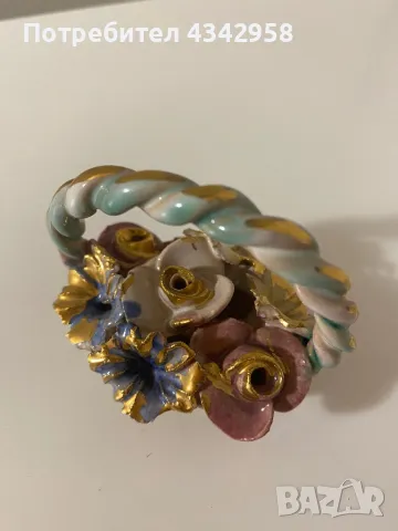 Ретро кошница с цветя. Германия, снимка 3 - Колекции - 49538444