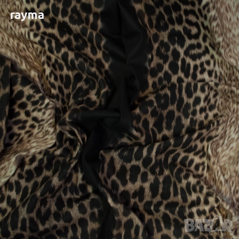 Плат Just Cavalli деним принт леопард 180х160см, снимка 7 - Платове и дамаски - 51845050