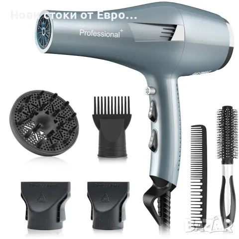 Сешоар Faszin S200, 2500 W, приставки, четка, дифузер
