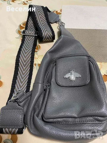 Продавам чисто нова чанта от еко кожа цвят сив 25€, снимка 6 - Спортна екипировка - 56242558
