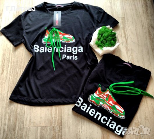 памучни дамски тениски Balenciaga , снимка 3 - Тениски - 44293841