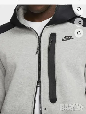 Страхотно мъжко спортно горнище яке NIKE TECH FLEECE размер 2ХL , снимка 5 - Спортни дрехи, екипи - 55982182