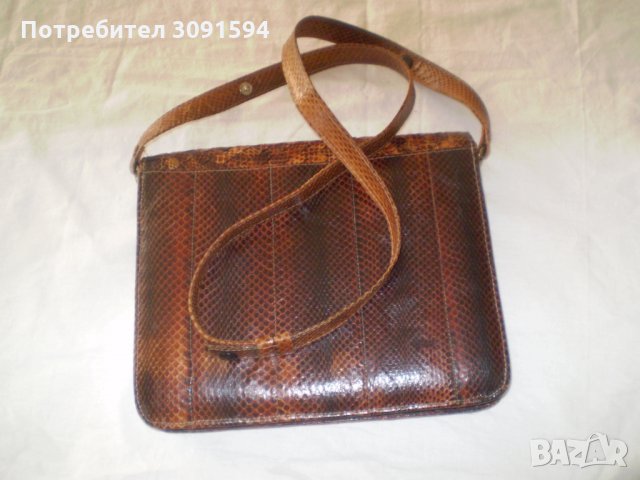 РЕТРО Кожена Дамска Чанта естествена кафява кожа, снимка 18 - Антикварни и старинни предмети - 33859406