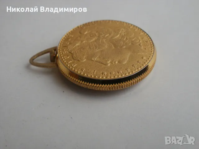  Rivo 1 долар швейцарски оригинален тип монета джобен арт деко часовник, снимка 8 - Мъжки - 49874260
