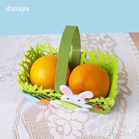 2736 Великденски панер за яйца кошница с дръжка, снимка 5 - Декорация за дома - 35899062