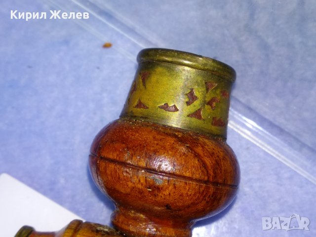 СТАРА РЯДКА КОЛЕКЦИОНЕРСКА ЛУЛА за ОПИУМ РЪЧНА МАЙСТОРСКА ИЗРАБОТКА ДЪРВО и БРОНЗ За КОЛЕКЦИЯ! 37701, снимка 2 - Колекции - 40690517