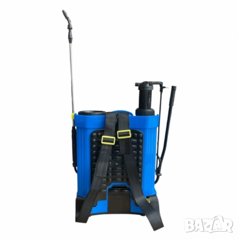 Пръскачка 2 в 1 с батерия и ръчно налягане – 16 литра, синя, снимка 2 - Други - 52578128