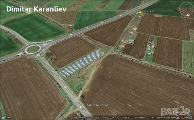 Продавам земя 1дка. в землището на гр. Поморие, снимка 5 - Земеделска земя - 52035439
