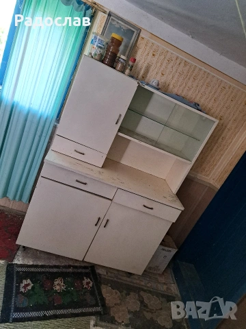 Голям стар кухненски бюфет, снимка 2 - Антикварни и старинни предмети - 53621985