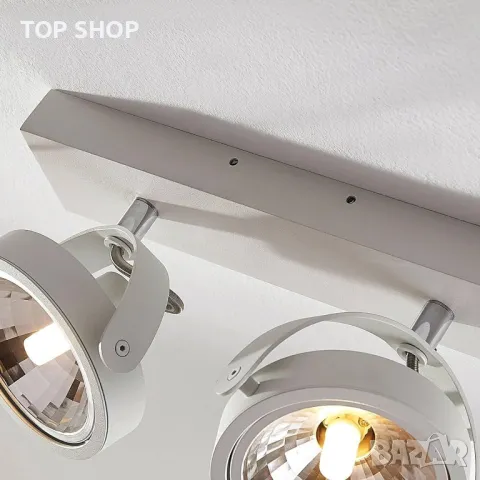 Прожектор Arcchio 'Lieven' (модерен) в бял алуминий за кухня (2 крушки, G9) - таванно осветление, та, снимка 3 - Лампиони - 48830202