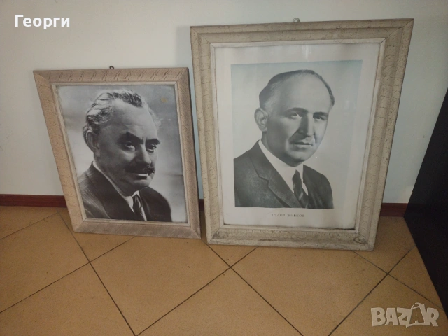 Портрет Т.Живков Г.Димитров, снимка 3 - Антикварни и старинни предмети - 53754804