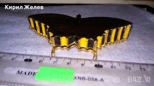 ГОЛЯМА ЕМАЙЛИРАНА ПОЗЛАТЕНА ДЕКОРАТИВНА АРТ ПЕПЕРУДА с КРИСТАЛЧЕТА 33994, снимка 6 - Декорация за дома - 38927917