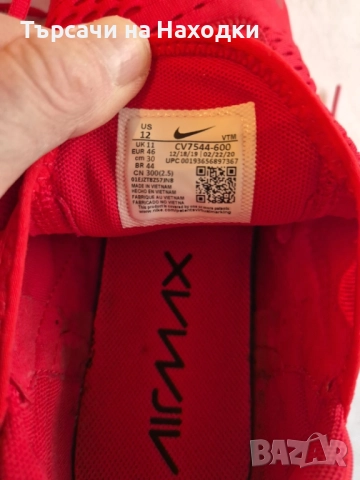 €160 Мъжки маратонки Nike Air Max 270 Red размер US 12 / EU 46, червени, снимка 6 - Маратонки - 52176077