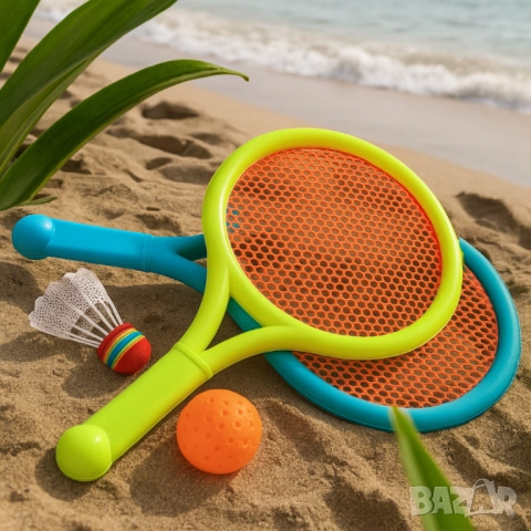 Тенис комплект с 2 ракетки, топче и перце - За забавления на открито, снимка 3 - Други - 52032685