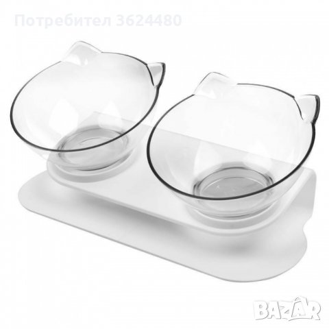 Модерна двойна купа за храна и вода за котки, снимка 8 - Други стоки за животни - 40006120