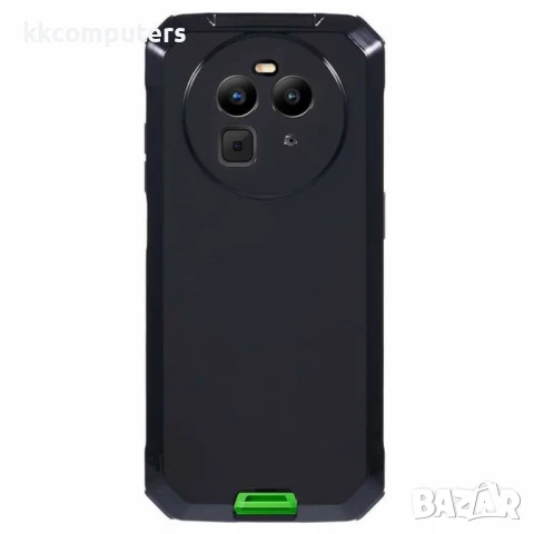 Гъвкав TPU Калъф + Скрийн Протектор за Blackview BV8100 – Прозрачен / Черен