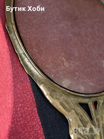 Старинно бронзово огледало, снимка 7 - Антикварни и старинни предмети - 40933226