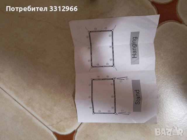 GT GETCO 100 инча 16:9 поддръжка HD сгъваем вътрешен/външен прожекционен екран , снимка 2 - Други - 52126821