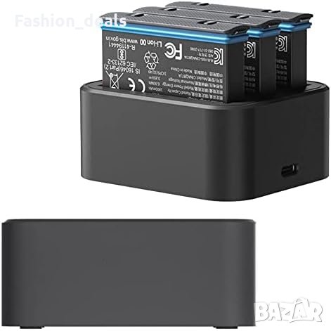 Ново Бързо Зарядно устройство + 3 батерии за фотоапарат Insta360, снимка 6 - Друга електроника - 41442617