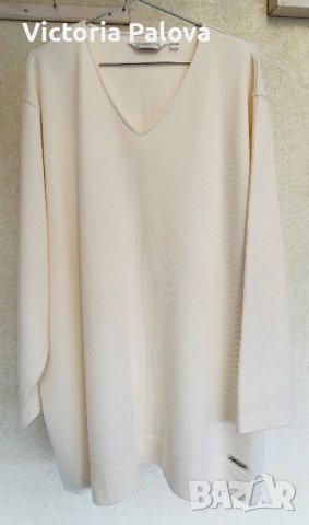 Голяма кремава блуза DONNA LISA BY BORGELT, снимка 3 - Блузи с дълъг ръкав и пуловери - 39341415