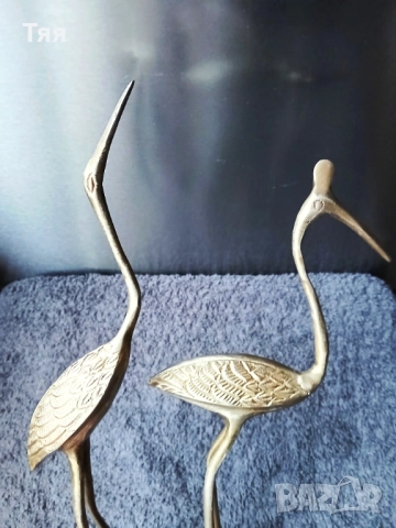 Бронзови скулптори на чапли , снимка 4 - Антикварни и старинни предмети - 53002048