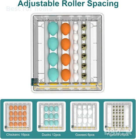 Професионален Автоматичен Инкубатор за Яйца – С LCD дисплей и LED фенерче, снимка 2 - Други стоки за животни - 53098762