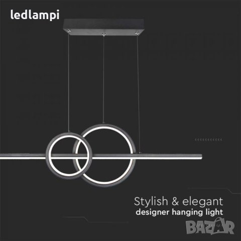 LED Полилей 15W Черен Неутрално Бяла Светлина, снимка 2 - Полилеи - 40758023