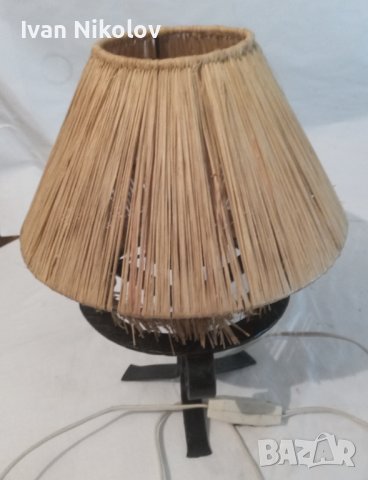 Нощна лампа от ковано желязо , снимка 2 - Настолни лампи - 41462914