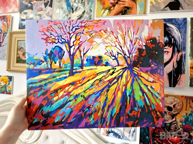 😍Картина 😱Пленителен ЛЪЧист свят! - Игриви блажени цветове с огледална душа!