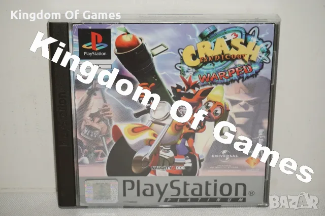 Игра за PS1 Crash Bandicoot 3: Warped Platinum ТЕСТВАНА И РАБОТЕЩА