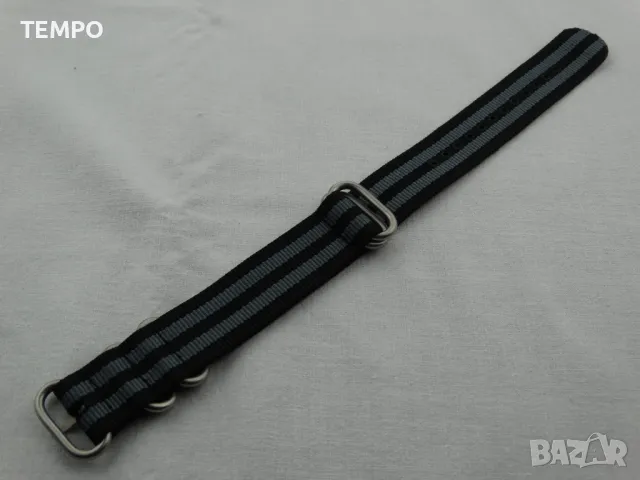 КАИШКА ZULU- ЧЕРЕН / СИВ -18мм + ПОДАРЪК, снимка 9 - Каишки за часовници - 48202625