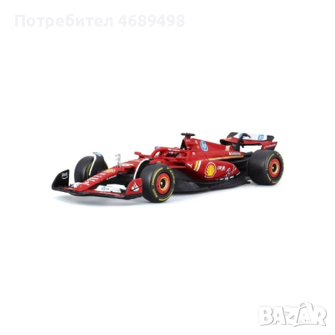 Bburago F1 модел – Ferrari SF-24 #16 Leclerc с каска | FanRaces, снимка 2 - Фен артикули - 52869473