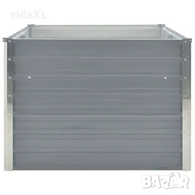 vidaXL Повдигната леха, 160x80x45 см, поцинкована стомана, сива(SKU:47011), снимка 4 - Други - 49206613